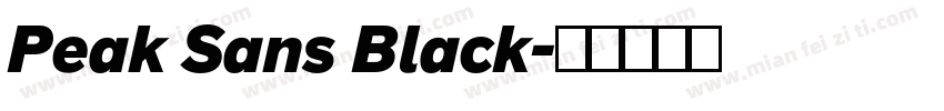 Peak Sans Black字体转换